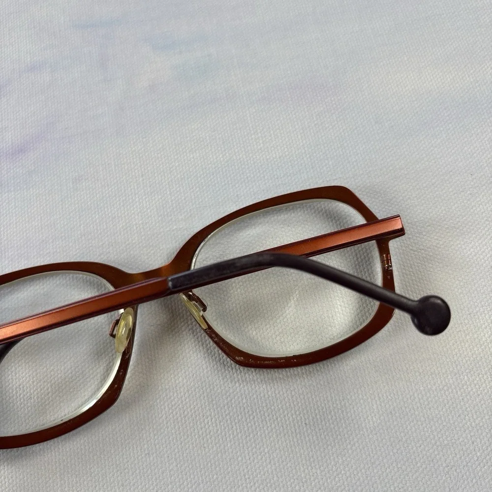 Vintage LA Eyeworks Drive In 869 Eyeglasses Frames Titanium in Copper